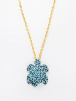 推荐Turtle 24kt gold-plated necklace商品