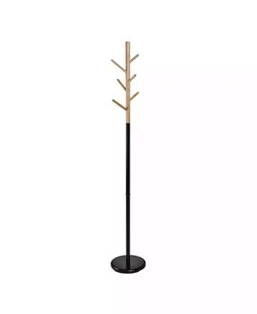 Honey Can Do | Modern Freestanding Coat with Round Base Wood Tree Stand,商家Macy's,价格¥352