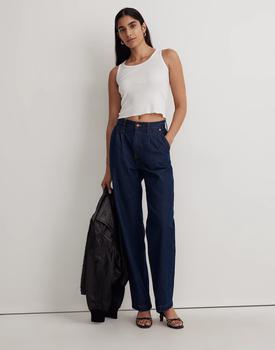 Madewell | Baggy Straight Jeans in Woodham Wash: Pleated Edition商品图片,