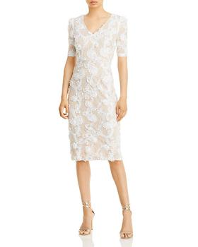 AQUA | Lace Appliqué Short Sleeve Dress - 100% Exclusive商品图片,满$100享8.5折, 独家减免邮费, 满折