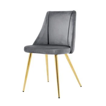 Modern Grey Velvet Dining Chairs