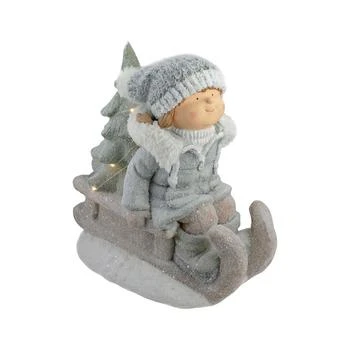 Northlight | Lighted Girl on a Sled Christmas Decoration, 15",商家Macy's,价格¥898