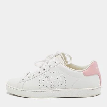 推荐Gucci White Leather Ace Low Top Sneakers Size 36商品