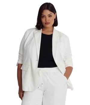 Ralph Lauren | Plus Size Linen-Blend Twill Blazer商品图片,7.5折, 独家减免邮费