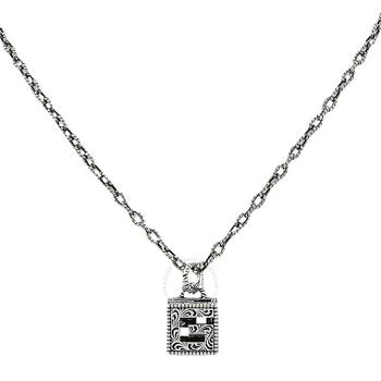 Gucci | Aged Sterling Silver G Cube Necklace,商家Jomashop,价格¥2904