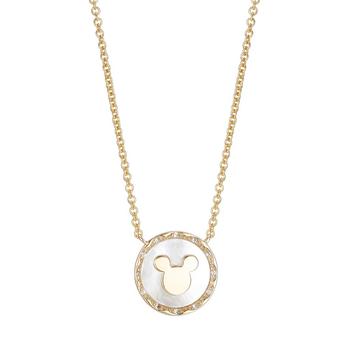 商品Disney | Cubic Zirconia Pendant Necklace (0.01 ct. t.w.) in 14K Gold Flash Plated,商家Macy's,价格¥134图片