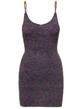 GCDS | GCDS Logo-Strap Knitted Sleeveless Mini Dress商品图片,7折