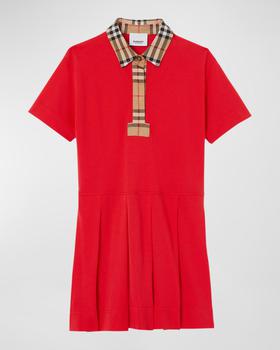 推荐Girl's Sigrid Vintage Check Polo Shirt Dress, Size 3-14商品