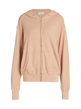 Les Tien | Zip-Up Cropped Terry Cotton Hoodie商品图片,4.6折