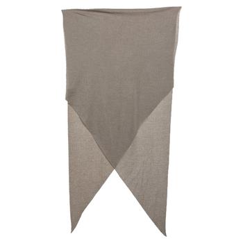 爱马仕围巾真假, [二手商品] Hermes | Hermes Grey Cashmere Silk Ribbed Knit Wrap商品图片 4.5折