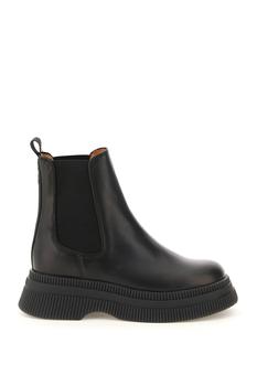 推荐Ganni leather chelsea boots商品