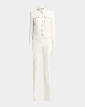 Tom Ford | Long-Sleeve Bootcut-Leg Safari Jumpsuit,商家Neiman Marcus,价格¥37072