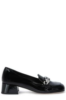 Miu Miu | Miu Miu Logo-Plaque Slip-On Loafers 6.7折