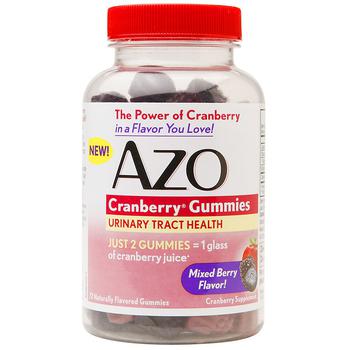 商品AZO | Cranberry Urinary Tract Health, Dietary Supplement, Gummies Mixed Berry,商家Walgreens,价格¥144图片