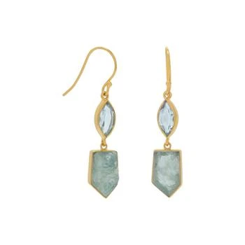 Liv Oliver | 18k Faceted Blue Topaz And Aquamarine Drop Earrings,商家Premium Outlets,价格¥2045