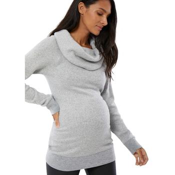 推荐Women's Maternity Cowl Neck Tunic Sweater商品