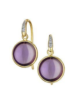 商品Syna | Mogul Chakra 18K Gold, Diamond & Amethyst Earrings,商家Saks Fifth Avenue,价格¥9439图片