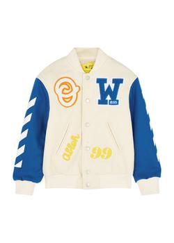 推荐KIDS Padded wool-blend varsity jacket商品