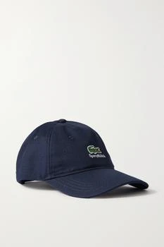 推荐X Lacoste “serif” 刺绣纯棉斜纹布棒球帽商品