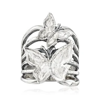 Ross-Simons Sterling Silver Butterfly Multi-Row Ring