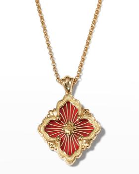 商品Buccellati | Opera Tulle Pendant Necklace with Big Motif Red and 18K Yellow Gold,商家Neiman Marcus,价格¥25106图片