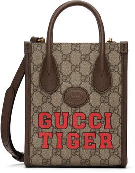 古驰托特包, Gucci | 驼色迷你 Tiger GG 托特包商品图片 