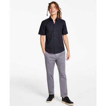 Hugo Boss | Men's Slim-Fit Kent Collar Woven Short-Sleeve Shirt商品图片,6折