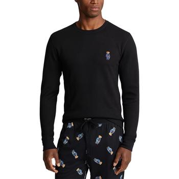 商品Ralph Lauren | Men's Denim Bear Folded Waffle Long-Sleeve Pajama Shirt,商家Macy's,价格¥218图片