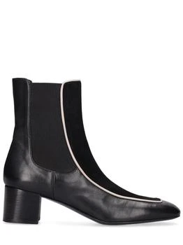 Totême | 50mm The Block Heel Leather Ankle Boots 