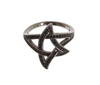 Nialaya | Nialaya Black CZ Rhodium 925 Silver  Ring,商家SEYMAYKA,价格¥501
