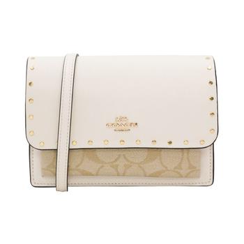 coach托特包斜挎包, Coach | Coach 奥莱款迷你女士PVC配皮单肩斜挎小方包C3326IMOT4商品图片 额外8.2折x额外9折, 额外八二折, 额外九折
