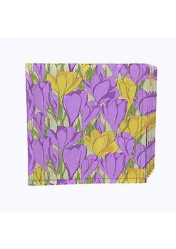商品Fabric Textile Products, Inc. | Napkin Set, 100% Polyester, Set of 4, 18x18", Violet and Yellow Love Flowers,商家Belk,价格¥218图片
