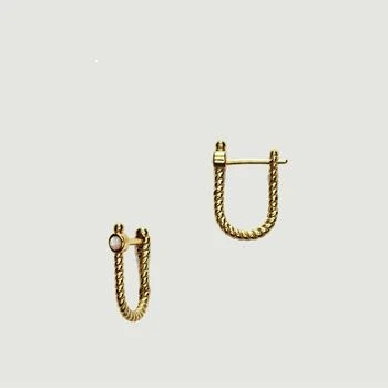 推荐Golden Rope Earrings Gold ANNI LU商品