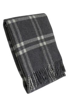 商品H2 HOME COLLECTION | Metro Max Plaid Fringe Trim Wool Blend Throw Blanket,商家Nordstrom Rack,价格¥501图片