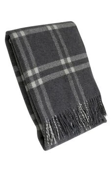 H2 HOME COLLECTION | Metro Max Plaid Fringe Trim Wool Blend Throw Blanket,商家Nordstrom Rack,价格¥504