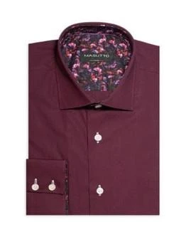 推荐Eto Contrast Button Dress Shirt商品