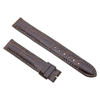 Hadley Roma | 14 MM Shiny Dark Brown Alligator Leather Strap,商家Jomashop,价格¥370