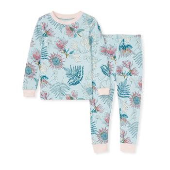 product Baby Girls' Pajamas, Tee and Pant 2-Piece Pj Set, 100% Organic Cotton image