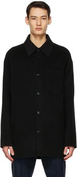 Acne Studios | Black Wool Shirt Jacket商品图片,