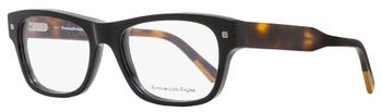 推荐Ermenegildo Zegna Men's Rectangular Eyeglasses EZ5126 005 Black/Havana 55mm商品