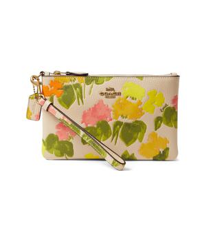 Floral Printed Leather Small Wristlet product img