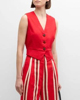 SIMONMILLER | Saffron Linen Vest,商家Neiman Marcus,价格¥2035