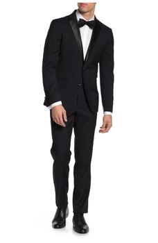 SAVILE ROW CO, SAVILE ROW CO | Slim Fit Satin Notch Lapel 2-Piece Tuxedo商品图片 4.6折