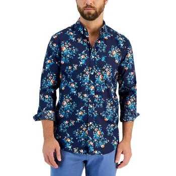 Club Room | Men's Garden Floral Poplin Long Sleeve Shirt, Created for Macy's,商家Macy's,价格¥157