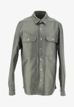Rick Owens | Metallic Leather Overshirt,商家Thahab,价格¥16966