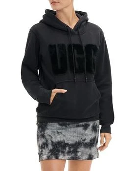 UGG | Rey Fuzzy Logo Hoodie 