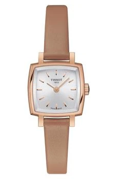 Tissot | Lovely Summer Leather Strap Square Watch & Interchangeable Straps Set, 20mm,商家Nordstrom Rack,价格¥1784