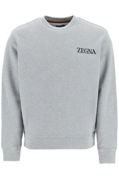 Zegna | Zegna rubberized logo crewneck sweatshirt 4.6折