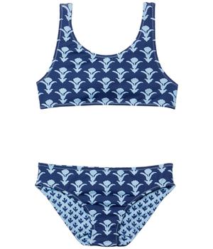 美国Vineyard Vines, Vineyard Vines | Reversible Block Print Bikini (Toddler/Little Kids/Big Kids)商品图片 4.2折