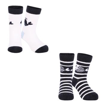 商品Marine print socks set in navy and white图片